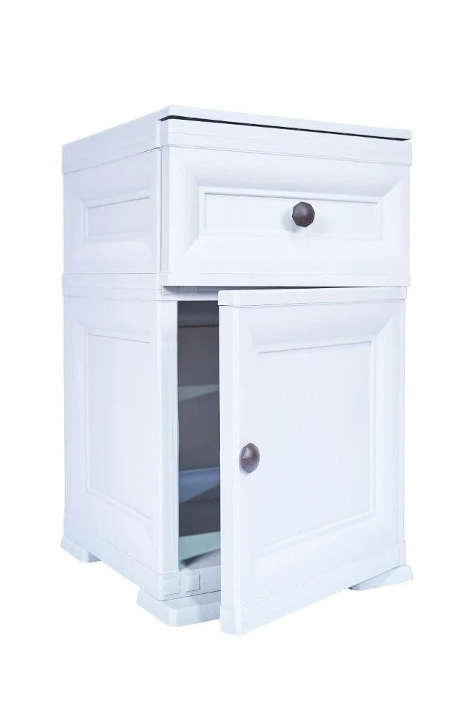 Mueble Organizador Elegance Tiziano, Blanco Duqueza, con Dos Cajones Deslizables