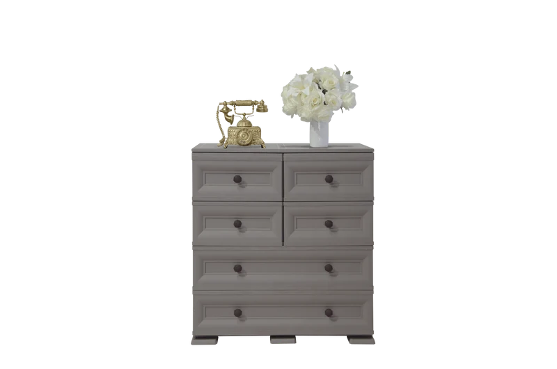 Mueble Organizador Elegance Dalí, Cocoa, con Seis Cajones Deslizables
