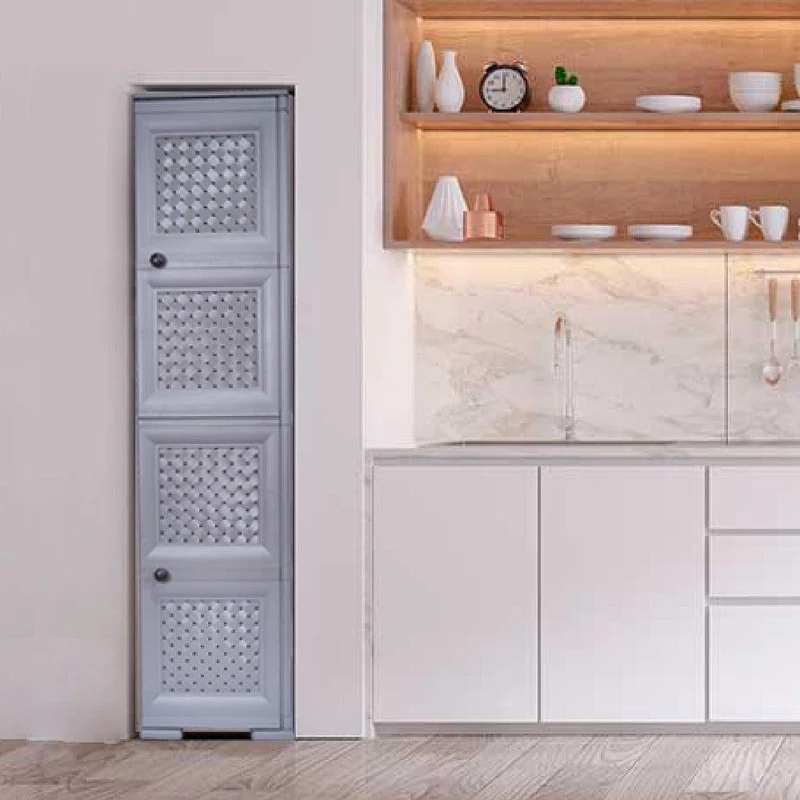 Mueble Organizador Elegance Donatello, Rattan Avellana, con Dos Puertas Batientes