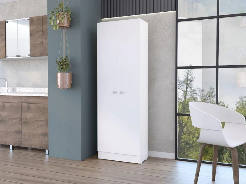 Alacena Multiusos Frida, Blanco Vainilla, Posee un Estante Adicional en la Puerta y Entrepaños ZF