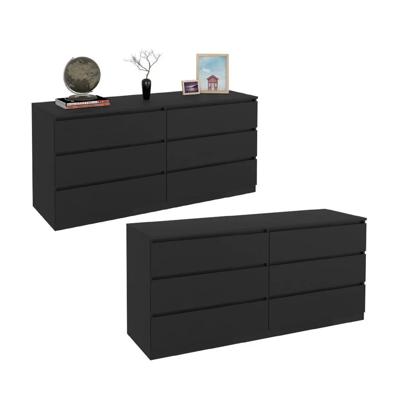 Set de 2 Organizadores Asteria, Wengue, con Seis Cajones Deslizables