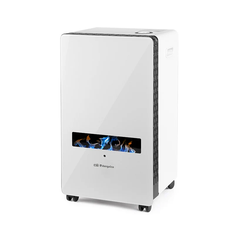 Orbegozo HBF 125 Estufa Gas Llama Azul Blanca 3800W Cristal Templado