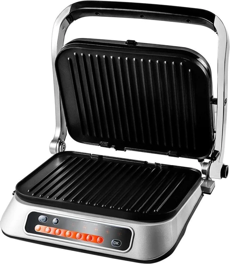Grelhador elétrico GC5005I-GS|2100W-HANSEATIC