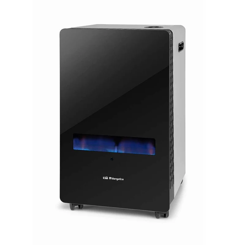 Orbegozo HBF 100 Estufa Gas Llama Azul Negra 3800W Cristal Templado