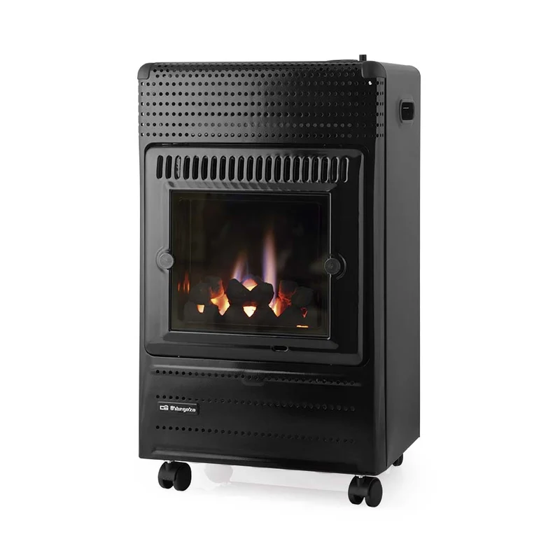Orbegozo HBF 95 N Estufa Gas Llama Azul Negra 3500W Efecto Fuego