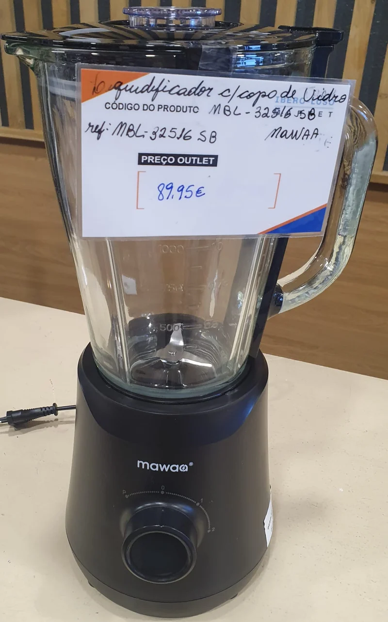 Liquidificador com Copo de Vidro MBL-32516-SB /500W/1,5L- MAWAA