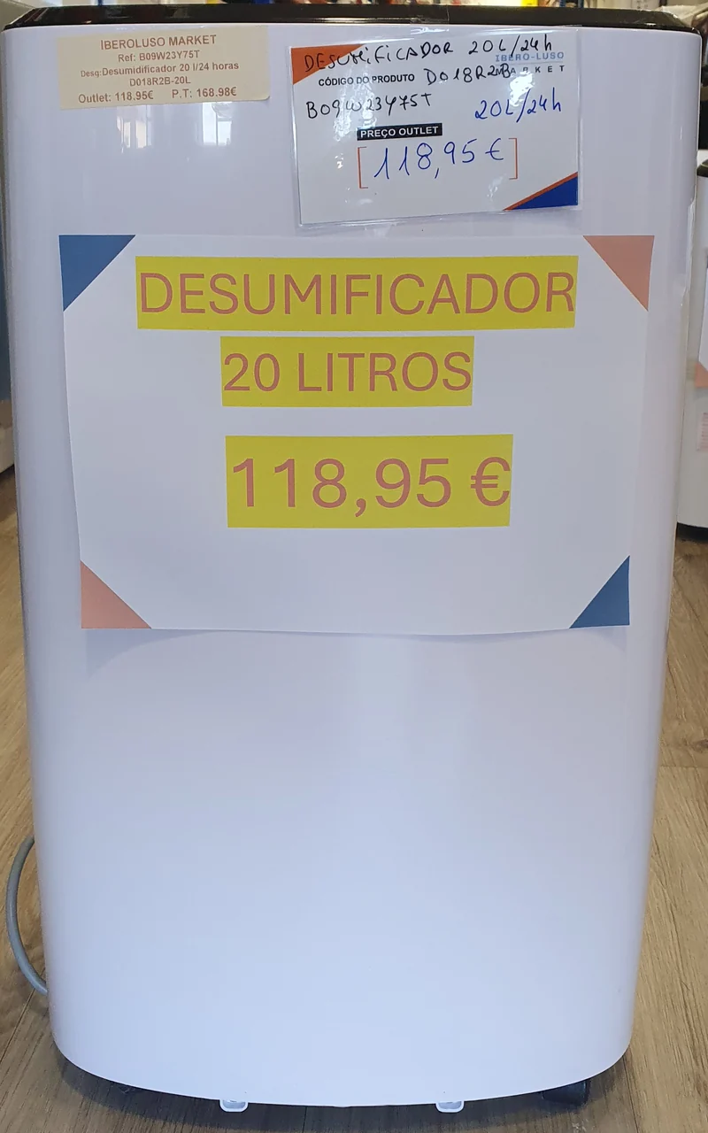 Desumidificador 20 l/24 horas D018R2B-20L - ‎Dehumifer