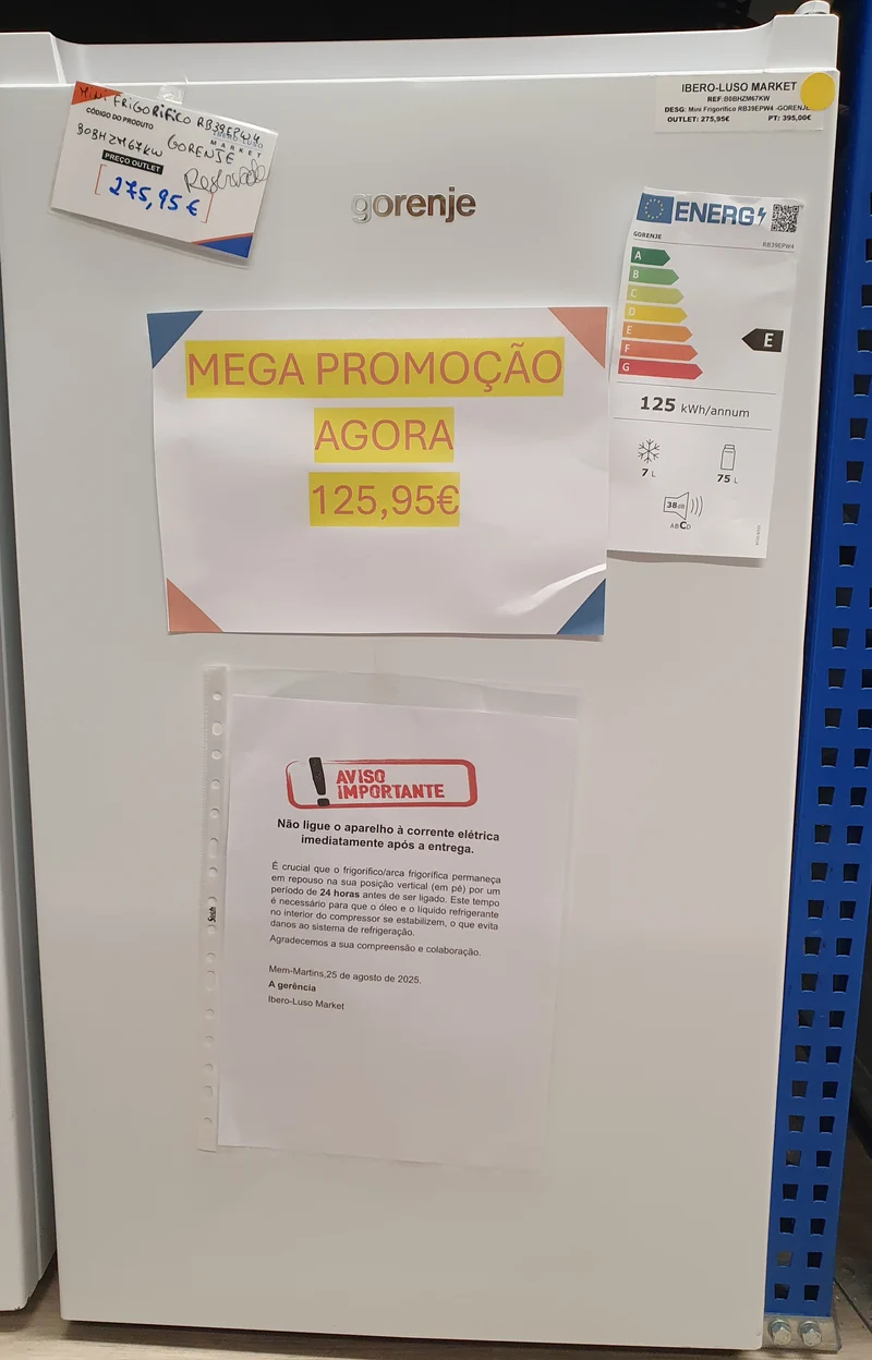 Mini Frigorífico RB39EPW4 -GORENJE