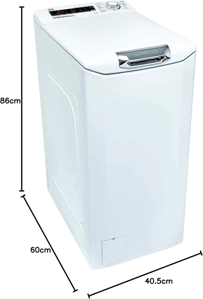 Máquina de Lavar Roupa H-WASH300 H3TFMQ48TAMCE-84X - HOOVER - carregamento superior 8Kg