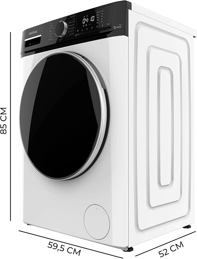 Máquina de Lavar Roupa - 8 kg Bolero Dresscode 8610 Inverter - Cecotec