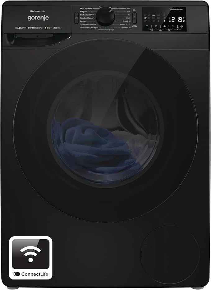 Máquina de Lavar Roupa WPNEI94A1DTSB 9Kg PRETA - GORENJE