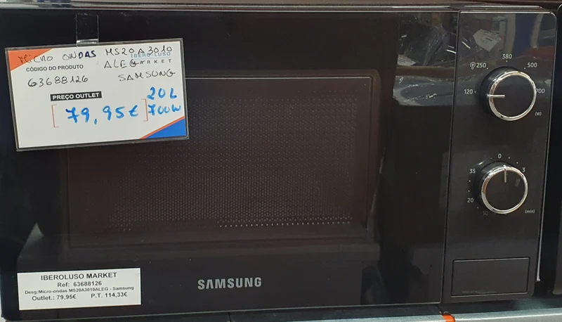 Micro-ondas - Samsung MS20A3010AL/EC Micro-ondas 20L 700W Preto