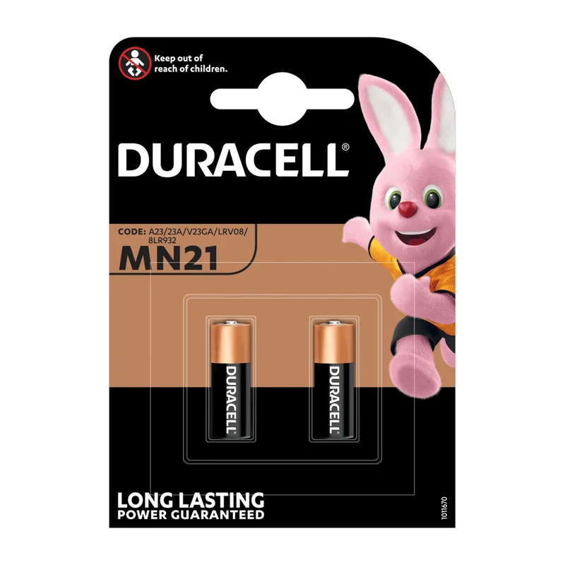 Pilas Duracell MN21 12V A23 alcalinas blíster 2 unidades