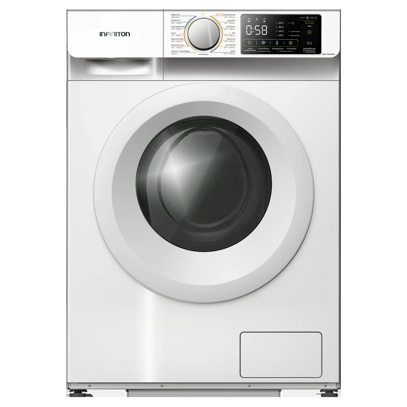 Lavadora Infiniton WM-N94ABE 9kg 1400rpm Clase A Inverter Quattro Anti-Microbic