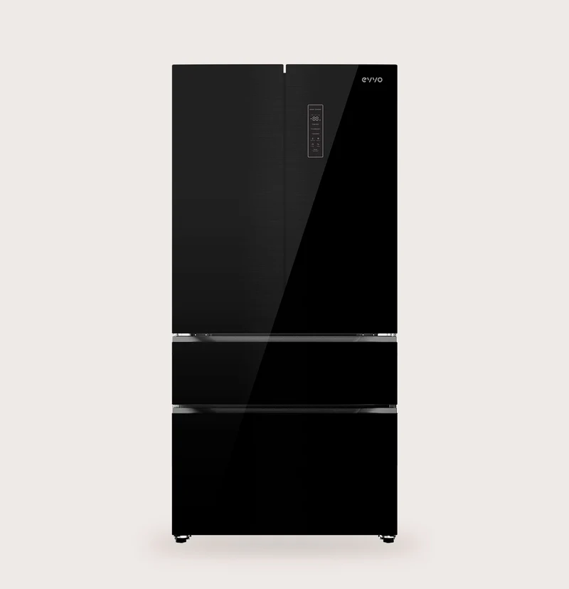 Frigorífico Francés EVVO F81 Glass Black
