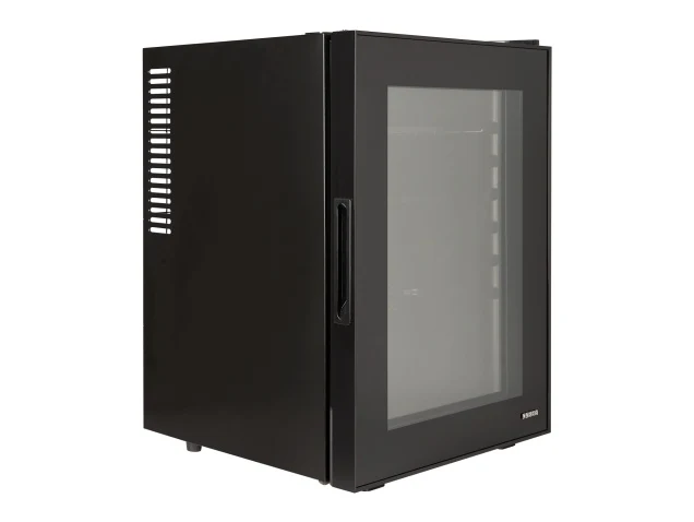 Minibar Corby Eton 40 L se skleněnými dveřmi, černý (černým interiér)