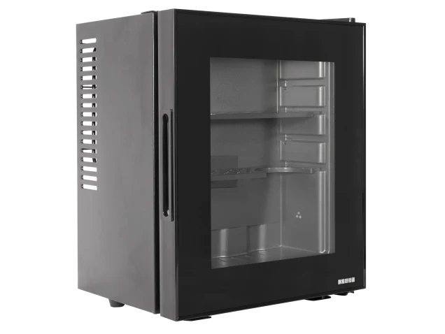 Minibar Corby Eton-E se skleněnými dveřmi, černý