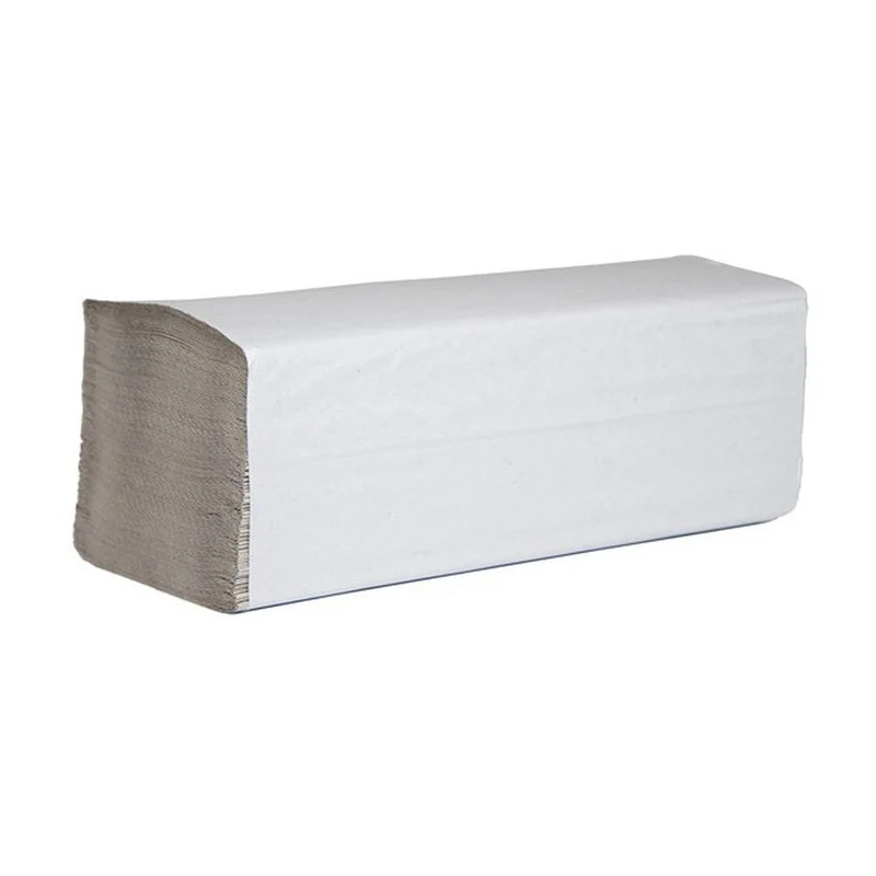 Ručník papírový skládaný V, 1vrstvý, recykl, 25 x 23 cm, 5 000 ks, šedý