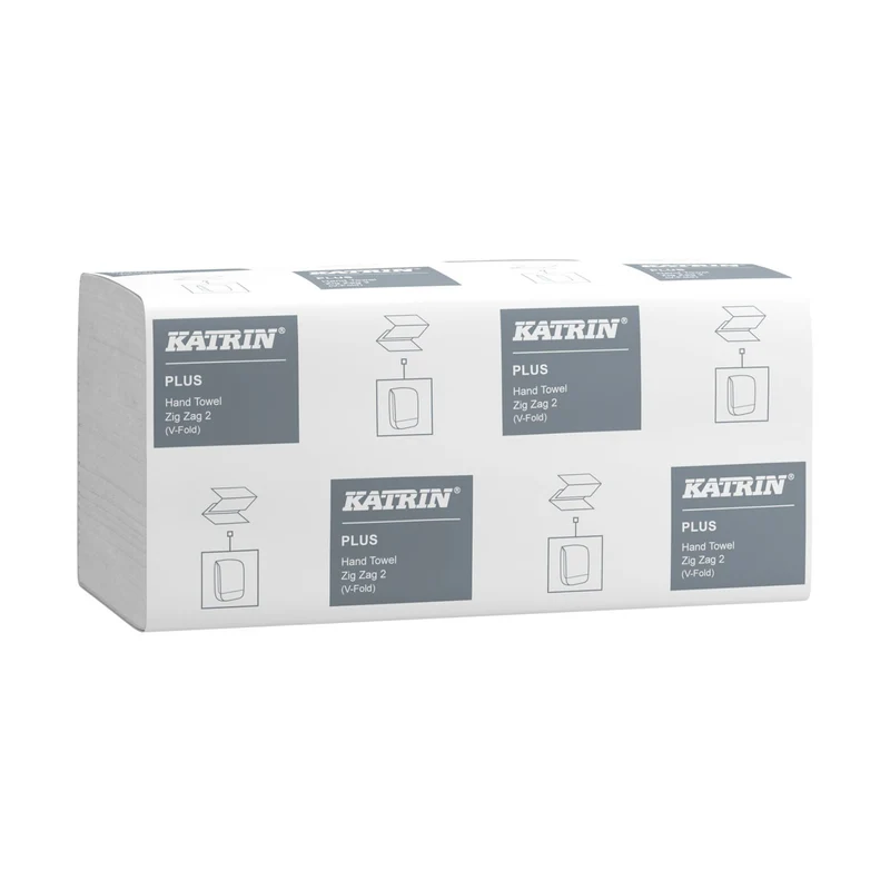 Ručník papírový skládaný Z-Z Katrin Plus Handy Pack, 2vrstvý, celulóza, 22,4 x 23 cm, 4 000 ks, bílý