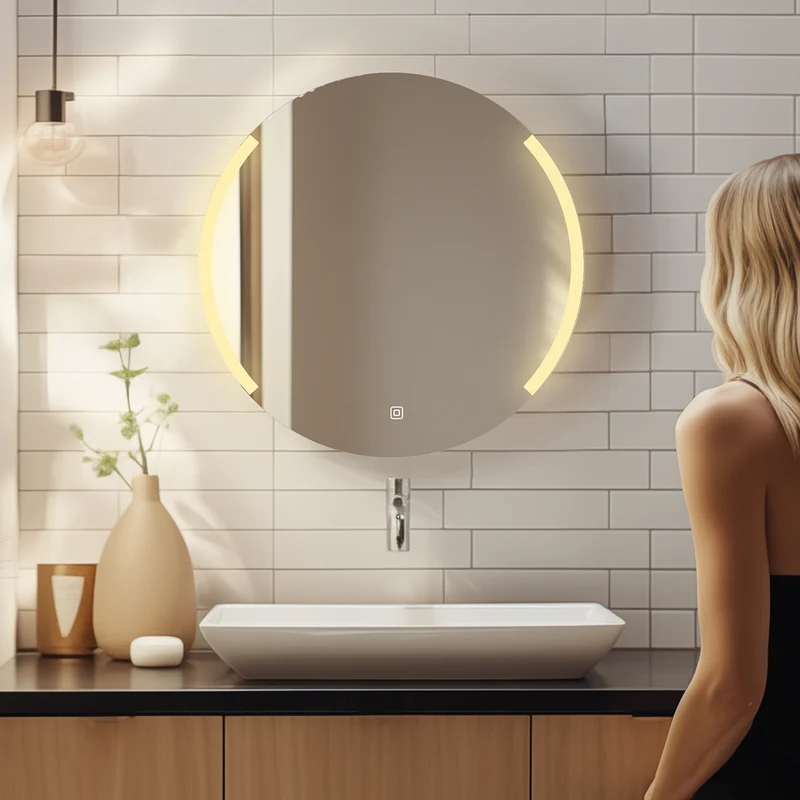 Kulaté LED zrcadlo pr. 600 se dvěma dotykovými senzory