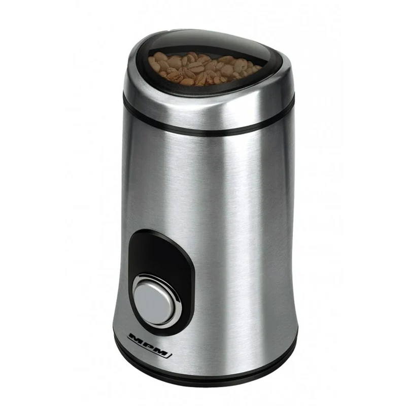 Molinillo De Café Mpm MMK-02M Negro Transparente Plata Aluminio 150 W