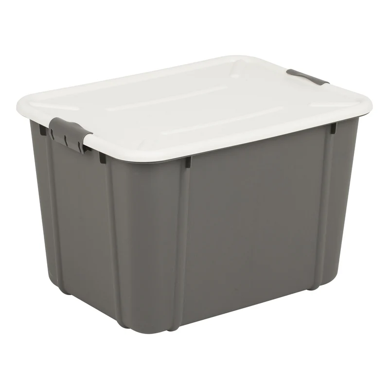 BranQ Velur 30L Contenedor de almacenamiento con tapa gris oscuro