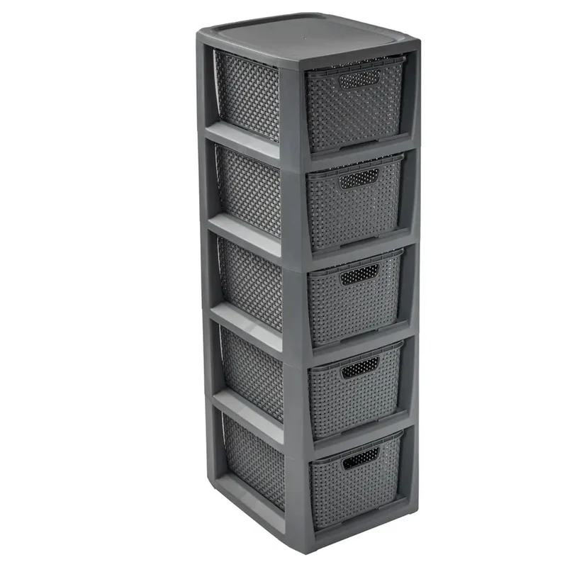 Cajonera con 5 cestas BranQ en antracita